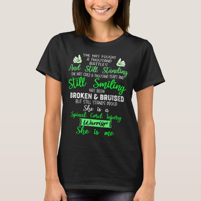 T-shirt Cordon de colonne vertébrale Sensibilisation aux b (Devant)