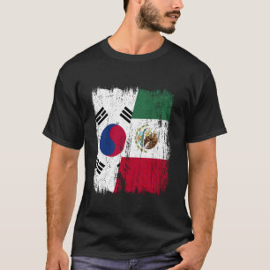 T-shirt Corée du Sud Mexique Drapeau Half Sud-coréen Mexic