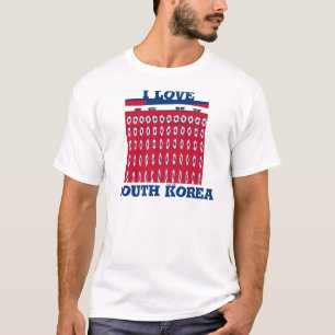 T-shirt Corée du Sud Polka Dot Drapeau Design d'art : une 