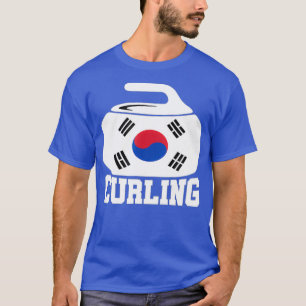 T-shirt Coréen Curling I Coréen Drapeau Curling Pierre