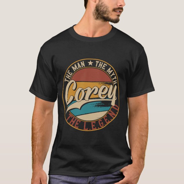 T-shirt Corey L'homme le mythe la légende (Devant)