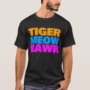 T-shirt COREY TIGER 80's TRICOLOR MEOW RAWR