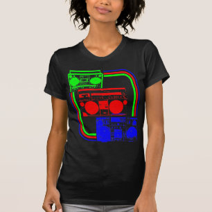 T-shirt Corey Tiger Radio à Boombox Rétro des Années 80