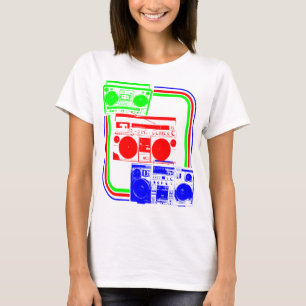 T-shirt Corey Tiger Radio Boombox Rétro Années 80