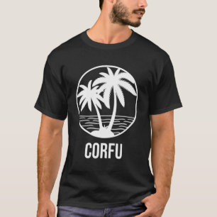 T-shirt Corfou Vacances Palm Tree Océan Vacances été