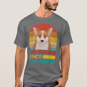 T-shirt Corgi 1984 Anniversaire Funny Vintage Corgi Retro