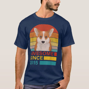 T-shirt Corgi 2015 Anniversaire Funny Vintage Corgi Retro