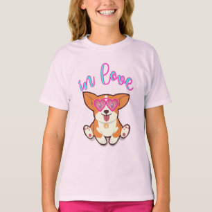 T-shirt corgi amoureux