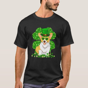 T-shirt Corgi Amoureux des chiens St Patrick's Day Shamroc