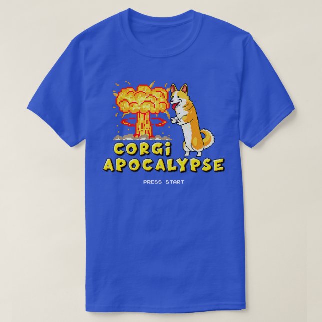 T-shirt Corgi Apocalypse 8 Bits (Design devant)