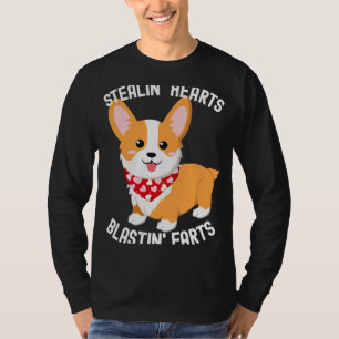 T-shirt Corgi Breakin Hearts Blastin Farts Valentines Day
