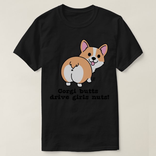 T-SHIRT CORGI BUTTS (Design devant)