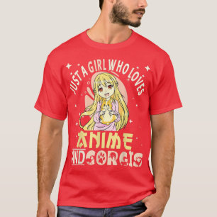 T-shirt Corgi Chien Anime Stuff Juste une fille qui aime A