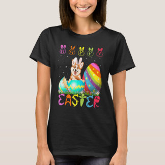 T-shirt Corgi Chien de Pâques Famille Mignonne de Pâques C
