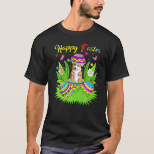 T-shirt Corgi Chien Floral Oeuf de Pâques Funny Corgi Pâqu