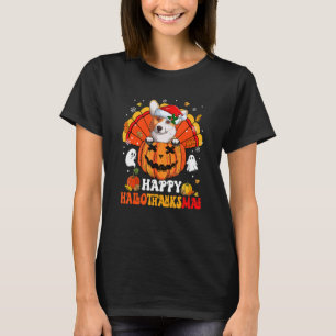 T-shirt Corgi Chien Heureux Hallothanksmas Halloween Thank