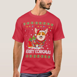 T-shirt Corgi Chien Joyeux Corgmas Père Noël Corgi Mauvais