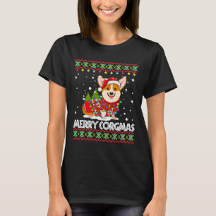 T-shirt Corgi Chien Joyeux Corgmas Père Noël Corgi Mauvais