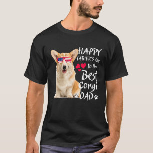 T-shirt Corgi Chien mignon Drapeau Américain Meilleur Corg
