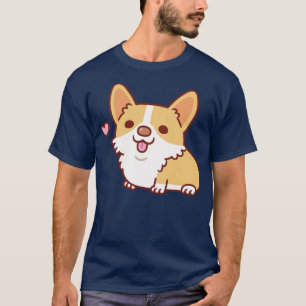 T-shirt Corgi Chien mignon et souriant