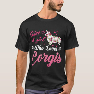 T-shirt Corgi Chien Mignon Juste Une Fille Qui Aim
