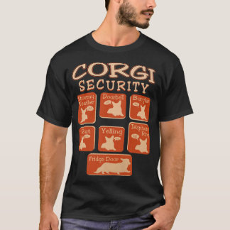 T-shirt Corgi Chien Sécurité Funny Corgi Animaux Amateurs 