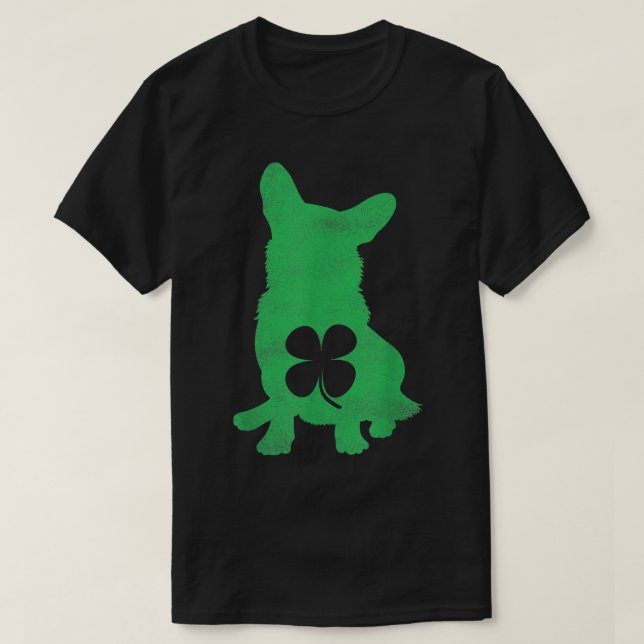 T-shirt Corgi Chien Shamrock St (Design devant)