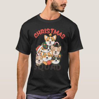 T-shirt Corgi Christmasree Escouade de Noël Chiens ami