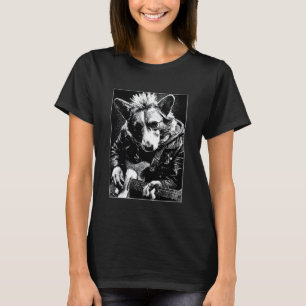 T-shirt Corgi Cool avec Rockeur à Guitare Chien Punk Grung