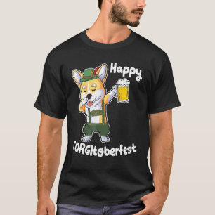 T-shirt Corgi Dabbing Boire Bière Heureux Oktoberfest Corg