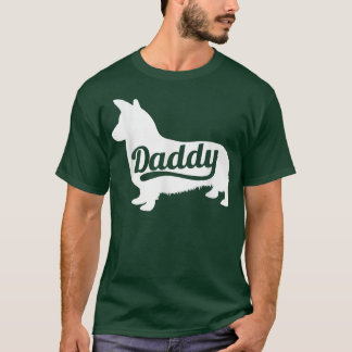 T-shirt Corgi Daddy Welsh Corgi Papa & Propriétaire