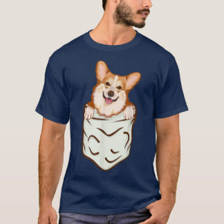 T-shirt Corgi Dans La Poche, Drôle Dons Adulte Chien, Dame