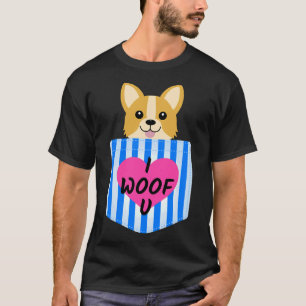 T-shirt Corgi Dans Pocket Cuisine Et Chien Drôle