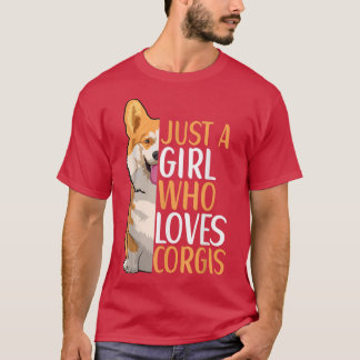 T-shirt Corgi Dog Apparel for Corgi Dog Owner Girls