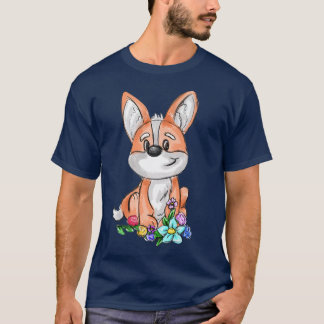 T-shirt Corgi Dog Lover Floral Corgi Dog Spring Nature Do