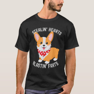 T-shirt Corgi drôle brisant les cœurs lançant des pets Mig