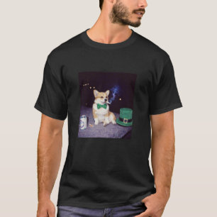 T-shirt Corgi drôle fumant une cigarette bière Gen Z St Pa