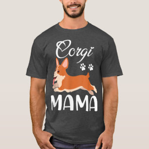T-shirt Corgi Femmes Filles Chiot Maman Chien Mama Amant C
