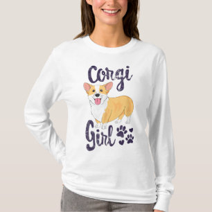 T-shirt Corgi Girl Femme Chien Maman Chien Mama Amant Cade