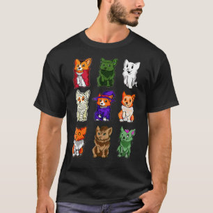 T-shirt Corgi Halloween Mignon Corgi Halloween
