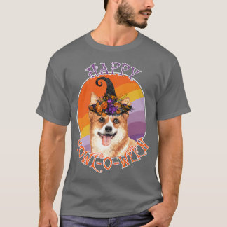 T-shirt Corgi Happy Howloween drôle Halloween Amateur de C
