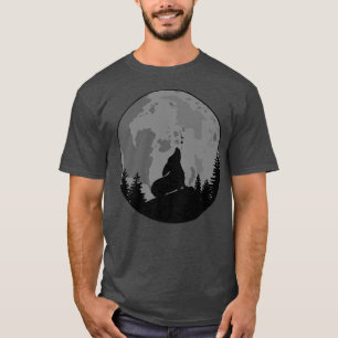T-shirt Corgi Howling Moon Chien Drôle Femmes Doggy Moon A