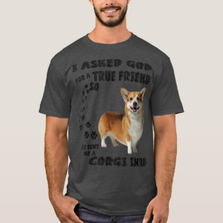 T-shirt Corgi Inu Citation Maman Papa Print, Corgi Shiba I