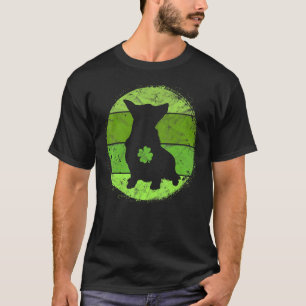 T-shirt Corgi Irlandais Circulaire Shamrock Saint-Patrick