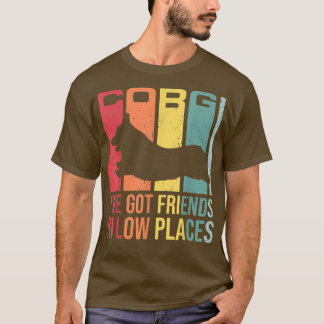 T-shirt Corgi Ive Got Friends In Low Place Vintage Dog Cor