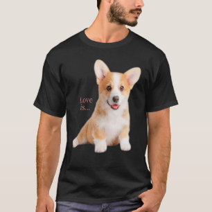 T-shirt Corgi L'amour est maman chien papa chiot animal f