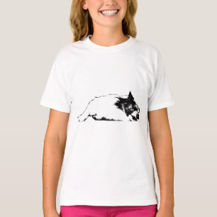 T-shirt Corgi Lounging, Jouant Sans Impression