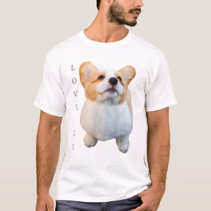 T-shirt Corgi Love Est Chien Maman Papa Tee Chien Puppy Pe