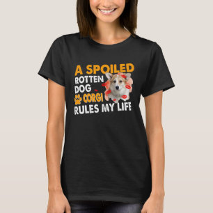 T-shirt Corgi Lover, Un Corgi Tignon Mal Régit Ma Vie