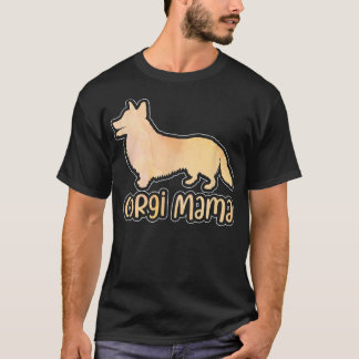 T-shirt Corgi Mama Coloré Gallois Corgi Cadeaux Chig Maman